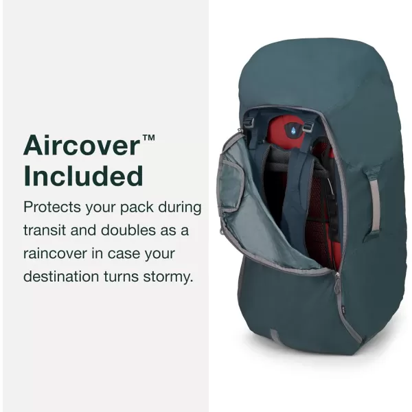 Osprey Farpoint Trek 55L Mens Travel Backpack Muted Space BlueBlack