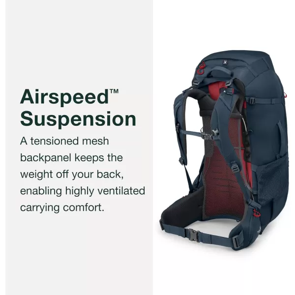Osprey Farpoint Trek 55L Mens Travel Backpack Muted Space BlueMuted Space Blue