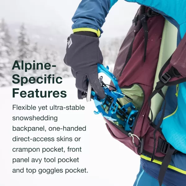 Osprey Firn 18L Ski and Snowboard Backpack Elderberry PurplePeppermint Green SmallMediumSandy GreyTequila Orange