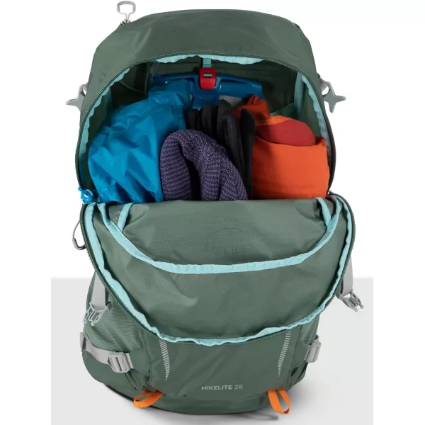 Osprey Hikelite 26L Unisex Hiking Backpack Pine Leaf GreenAtlas Blue