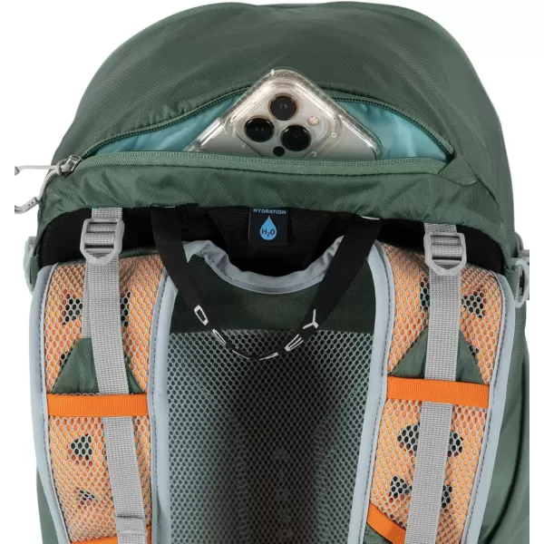 Osprey Hikelite 26L Unisex Hiking Backpack Pine Leaf GreenSangria Red
