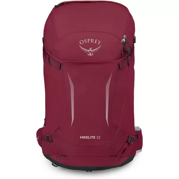 Osprey Hikelite 32L Unisex Hiking Backpack Pine Leaf Green SMSangria Red