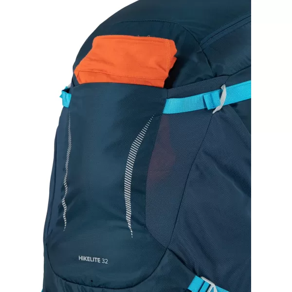 Osprey Hikelite 32L Unisex Hiking Backpack Pine Leaf Green SMSangria Red