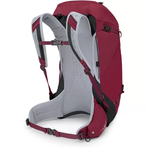 Osprey Hikelite 32L Unisex Hiking Backpack Pine Leaf Green SMSangria Red