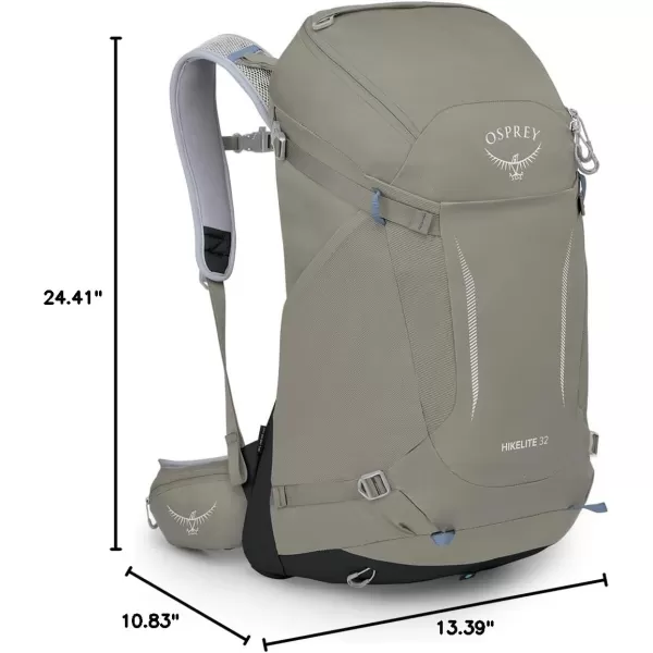 Osprey Hikelite 32L Unisex Hiking Backpack Pine Leaf Green SMTan Concrete