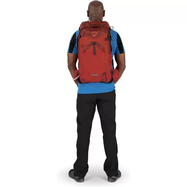 Osprey Manta 34L Mens Hiking Backpack with Hydraulics Reservoir Oak Leaf Orange One SizeBlack