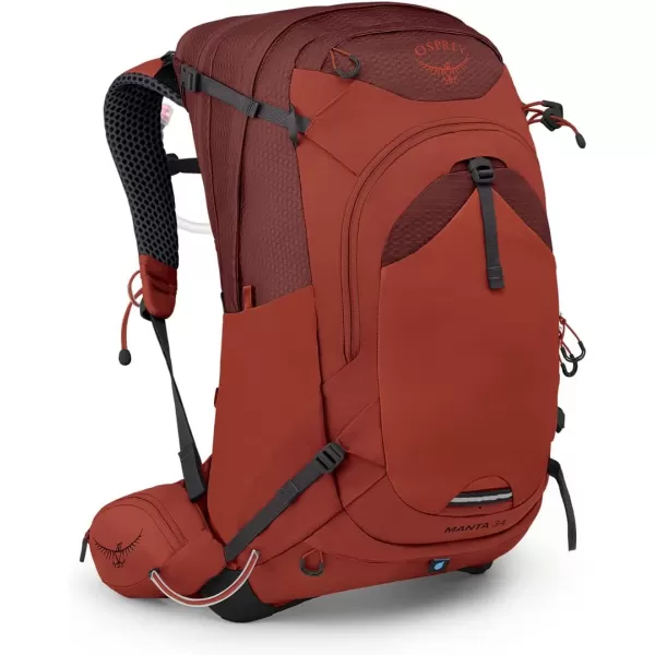Osprey Manta 34L Mens Hiking Backpack with Hydraulics Reservoir Oak Leaf Orange One SizeOak Leaf Orange
