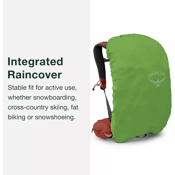 Osprey Manta 34L Mens Hiking Backpack with Hydraulics Reservoir Oak Leaf Orange One SizeOak Leaf Orange