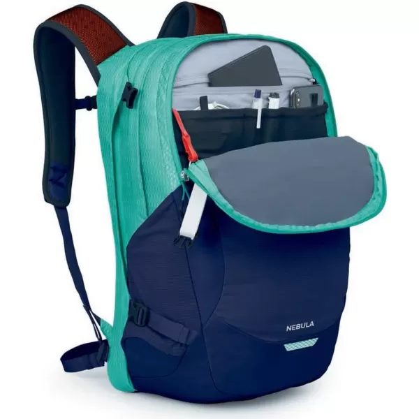 Osprey Nebula Commuter Backpack Atlas BlueHeatherReverie GreenCetacean Blue