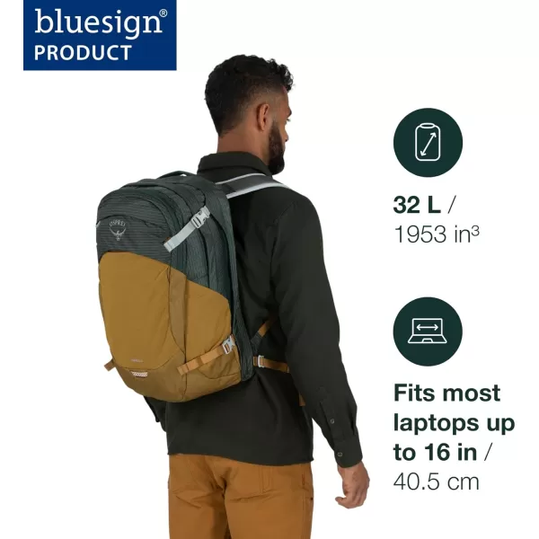 Osprey Nebula Commuter Backpack Atlas BlueHeatherSawdust TanRaisin Red