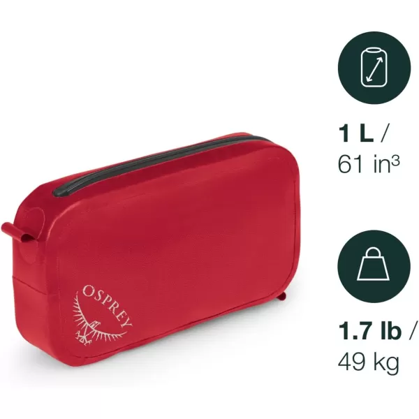 Osprey Padded Pack Pocket BlackPoinsettia Red
