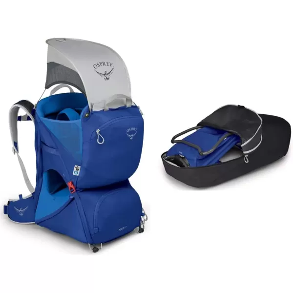 Osprey Poco LT Lightweight Child Carrier and Backpack for Travel Deep Teal Minimum load 238lbs  Maximum load 485lbsBlue Sky