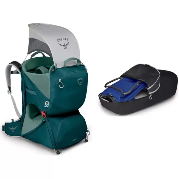 Osprey Poco LT Lightweight Child Carrier and Backpack for Travel Deep Teal Minimum load 238lbs  Maximum load 485lbsDeep Teal