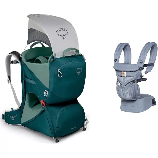 Osprey Poco LT Lightweight Child Carrier and Backpack for Travel Deep Teal Minimum load 238lbs  Maximum load 485lbsDeep Teal