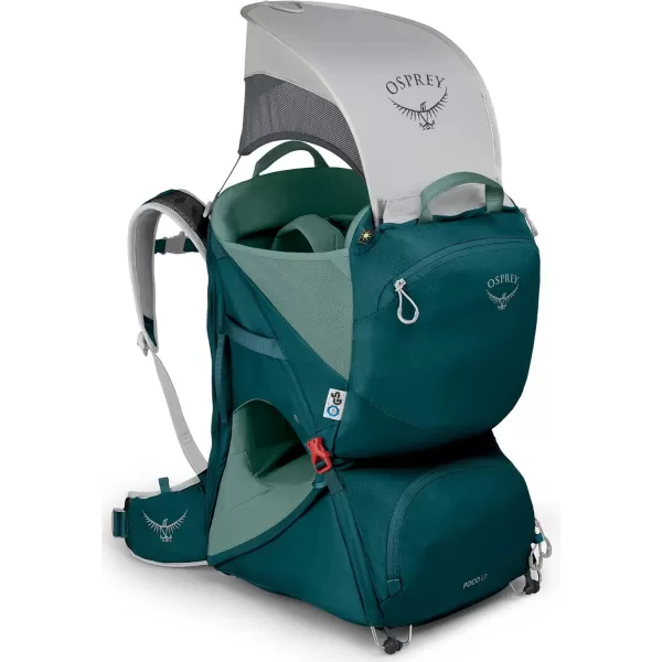 Osprey Poco LT Lightweight Child Carrier and Backpack for Travel Deep Teal Minimum load 238lbs  Maximum load 485lbsDeep Teal