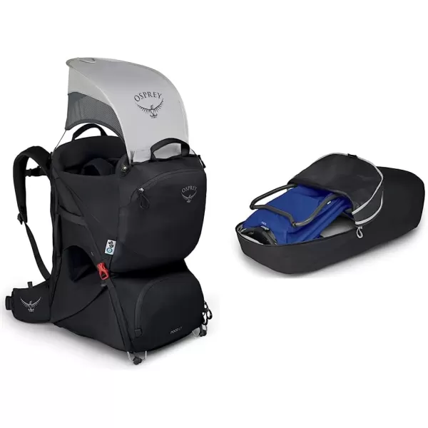 Osprey Poco LT Lightweight Child Carrier and Backpack for Travel Deep Teal Minimum load 238lbs  Maximum load 485lbsStarry Black