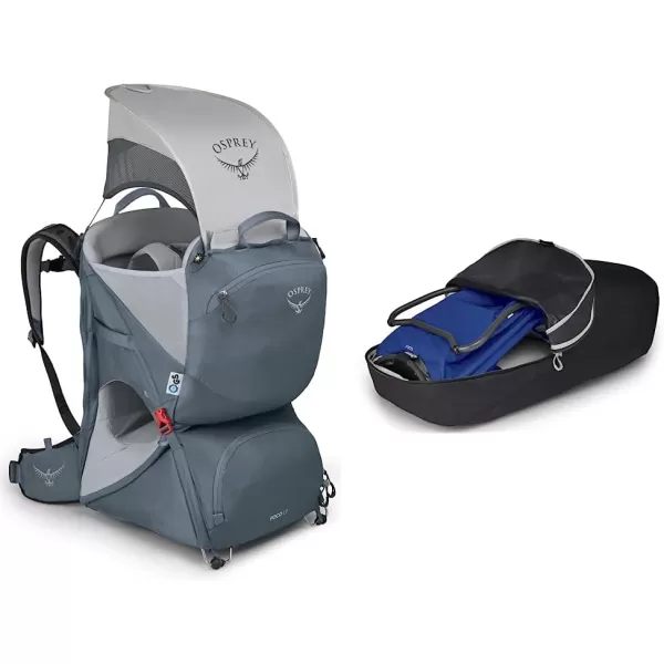 Osprey Poco LT Lightweight Child Carrier and Backpack for Travel Deep Teal Minimum load 238lbs  Maximum load 485lbsTungsten Grey