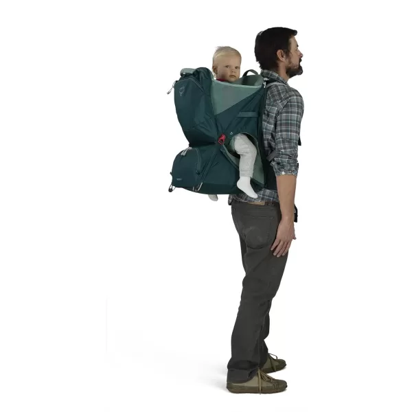 Osprey Poco LT Lightweight Child Carrier and Backpack for Travel Deep Teal Minimum load 238lbs  Maximum load 485lbsTungsten Grey