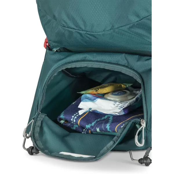 Osprey Poco LT Lightweight Child Carrier and Backpack for Travel Deep Teal Minimum load 238lbs  Maximum load 485lbsTungsten Grey