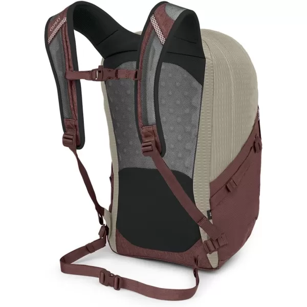 Osprey Quasar Commuter Backpack BlackSawdust TanRaisin Red