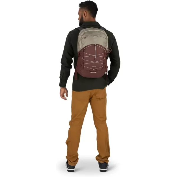 Osprey Quasar Commuter Backpack BlackSawdust TanRaisin Red