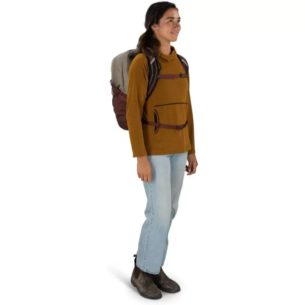 Osprey Quasar Commuter Backpack BlackSawdust TanRaisin Red