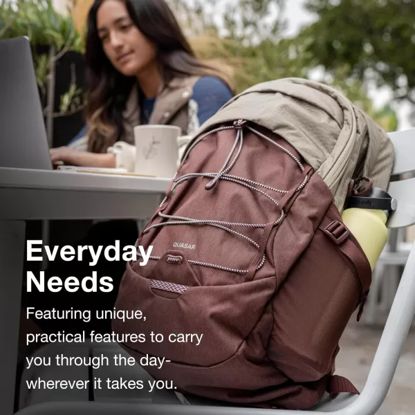 Osprey Quasar Commuter Backpack BlackSawdust TanRaisin Red