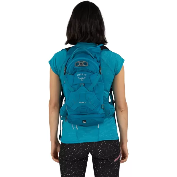 Osprey Raven 14L Womens Biking Backpack with Hydraulics Reservoir Waterfront Blue
