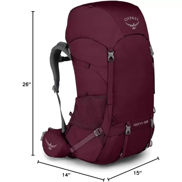 Osprey Renn 65L Womens Backpacking Backpack Aurora PurpleAurora Purple