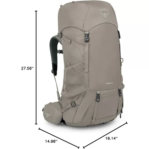 Osprey Renn 65L Womens Backpacking Backpack Cascade BlueMelon OrangePediment GreyLinen Tan
