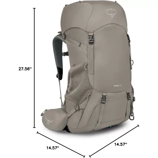 Osprey Renn 65L Womens Backpacking Backpack Cascade BlueMelon OrangePediment GreyLinen Tan