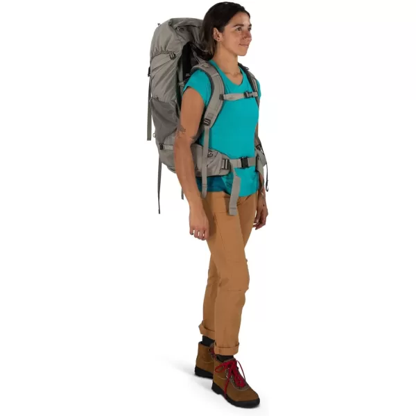 Osprey Renn 65L Womens Backpacking Backpack Cascade BlueMelon OrangePediment GreyLinen Tan
