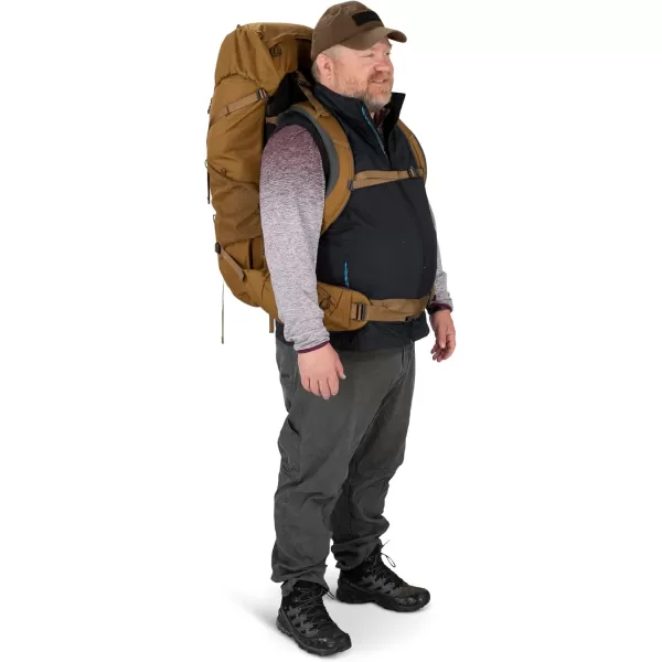 Osprey Rook 65L Mens Backpacking Backpack Dark CharcoalSilver Lining Extended FitDark CharcoalSilver Lining