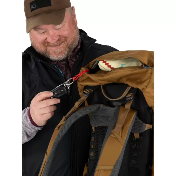 Osprey Rook 65L Mens Backpacking Backpack Dark CharcoalSilver Lining Extended FitDark CharcoalSilver Lining