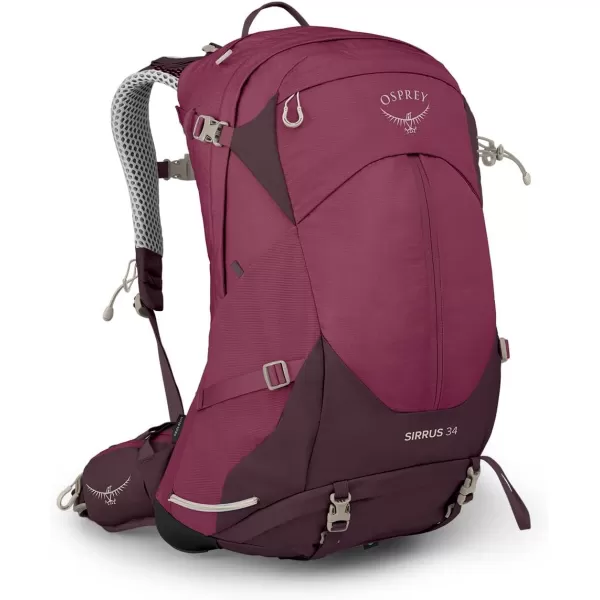 Osprey Sirrus 24L Womens Hiking Backpack Tunnel Vision GreyElderberry PurpleChiru Tan