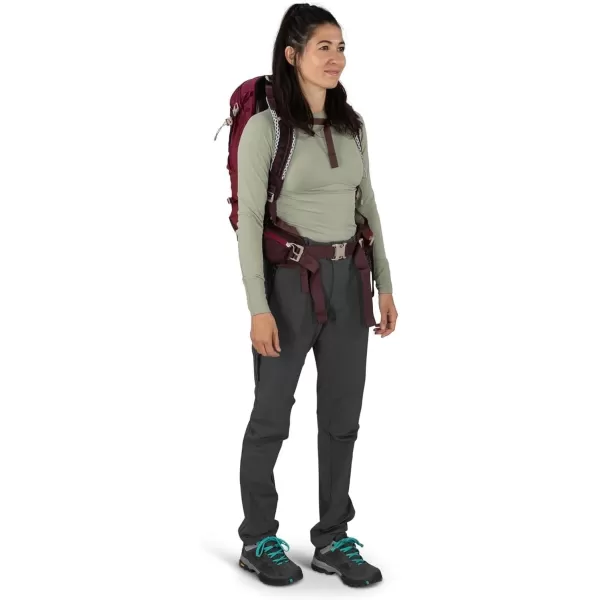 Osprey Sirrus 24L Womens Hiking Backpack Tunnel Vision GreyElderberry PurpleChiru Tan