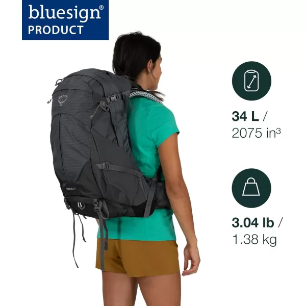 Osprey Sirrus 24L Womens Hiking Backpack Tunnel Vision GreySucculent Green