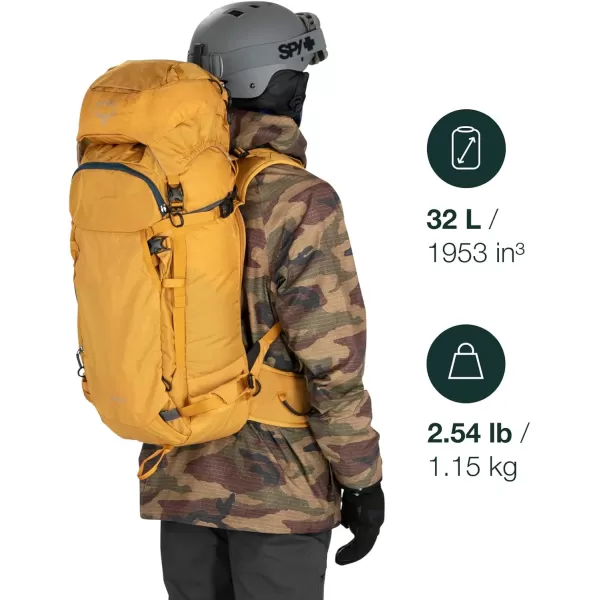 Osprey Soelden 42L Mens Ski and Snowboard Backpack BlackArtisan Yellow