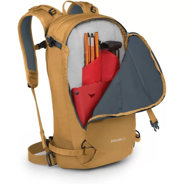 Osprey Soelden 42L Mens Ski and Snowboard Backpack BlackArtisan Yellow