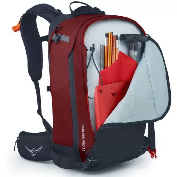 Osprey Soelden 42L Mens Ski and Snowboard Backpack BlackRed Mountain