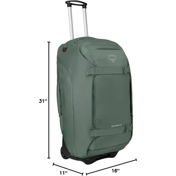 Osprey Sojourn 22quot45L Wheeled Travel Backpack with Harness Koseret GreenKoseret Green