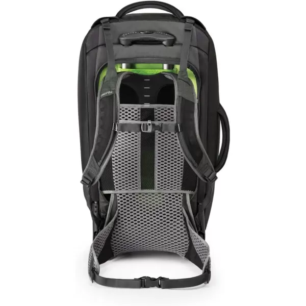 Osprey Sojourn Shuttle 30quot100L Wheeled Duffel Luggage Koseret GreenFlash Black