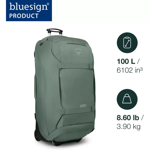 Osprey Sojourn Shuttle 30quot100L Wheeled Duffel Luggage Koseret GreenKoseret Green