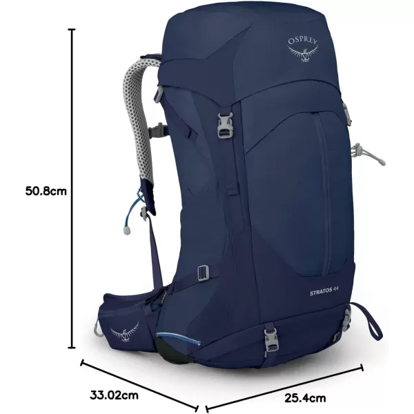 Osprey Stratos 44L Mens Hiking Backpack Cetacean BlueCetacean Blue