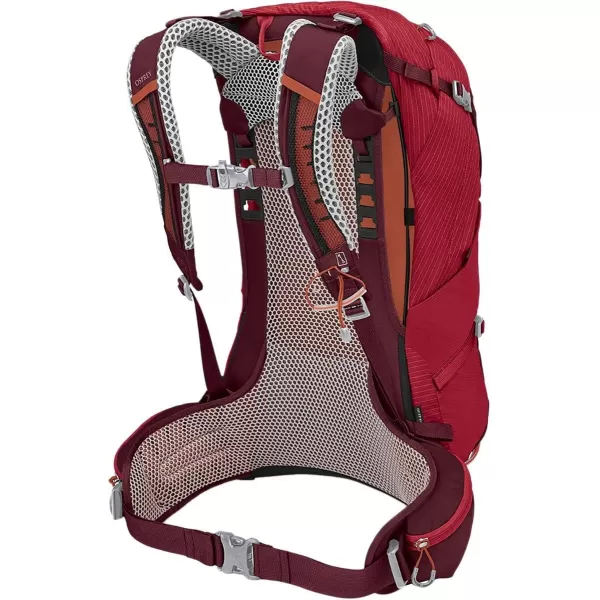 Osprey Stratos 44L Mens Hiking Backpack Cetacean BluePoinsettia Red