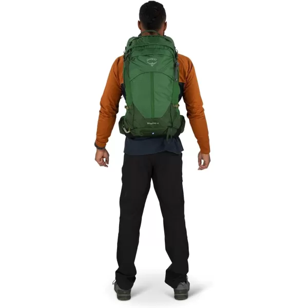 Osprey Stratos 44L Mens Hiking Backpack Cetacean BlueSeaweedMatcha Green