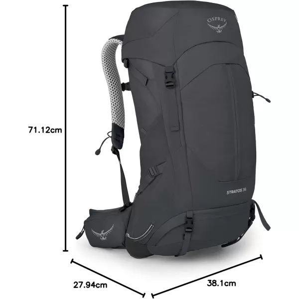 Osprey Stratos 44L Mens Hiking Backpack Cetacean BlueTunnel Vision Grey
