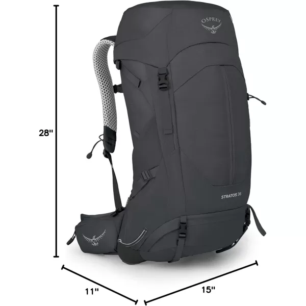 Osprey Stratos 44L Mens Hiking Backpack Cetacean BlueTunnel Vision Grey