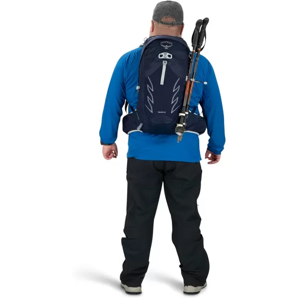 Osprey Talon 22L Mens Hiking Backpack with Hipbelt Green BeltBlack LXLCeramic Blue