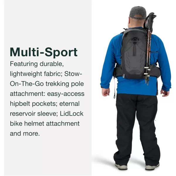 Osprey Talon 22L Mens Hiking Backpack with Hipbelt Green BeltBlack LXLCeramic Blue
